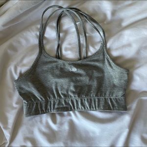 Grey cotton sports/lounge bra from MyProtein